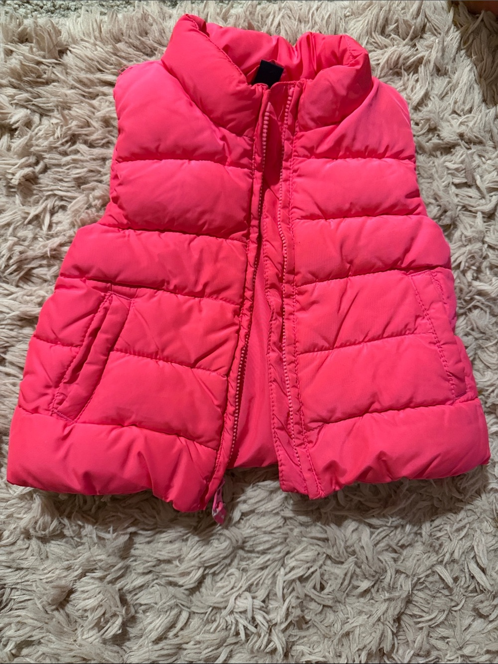 GAP Hot Pink Quilted Puffer Vest